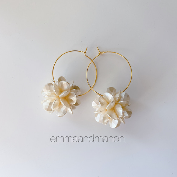 ✨ショートヘヤにおすすめ✨　フラワー　シンプル　フープ 6枚目の画像