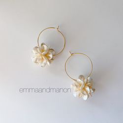 ✨ショートヘヤにおすすめ✨　フラワー　シンプル　フープ 7枚目の画像