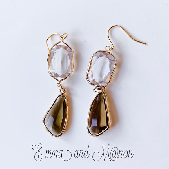 サージカルステンレスフック　大ぶり パーティ ウェディング にも✨ クリア 揺れる ロング ピアス/イヤリング 3枚目の画像