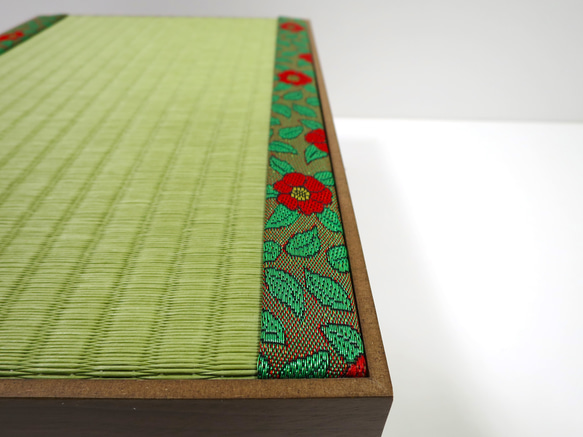 椿の花柄！畳収納飾り台ボックス 3枚目の画像