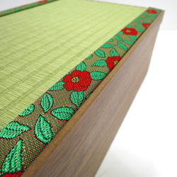 椿の花柄！畳収納飾り台ボックス 4枚目の画像