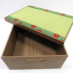 椿の花柄！畳収納飾り台ボックス 6枚目の画像