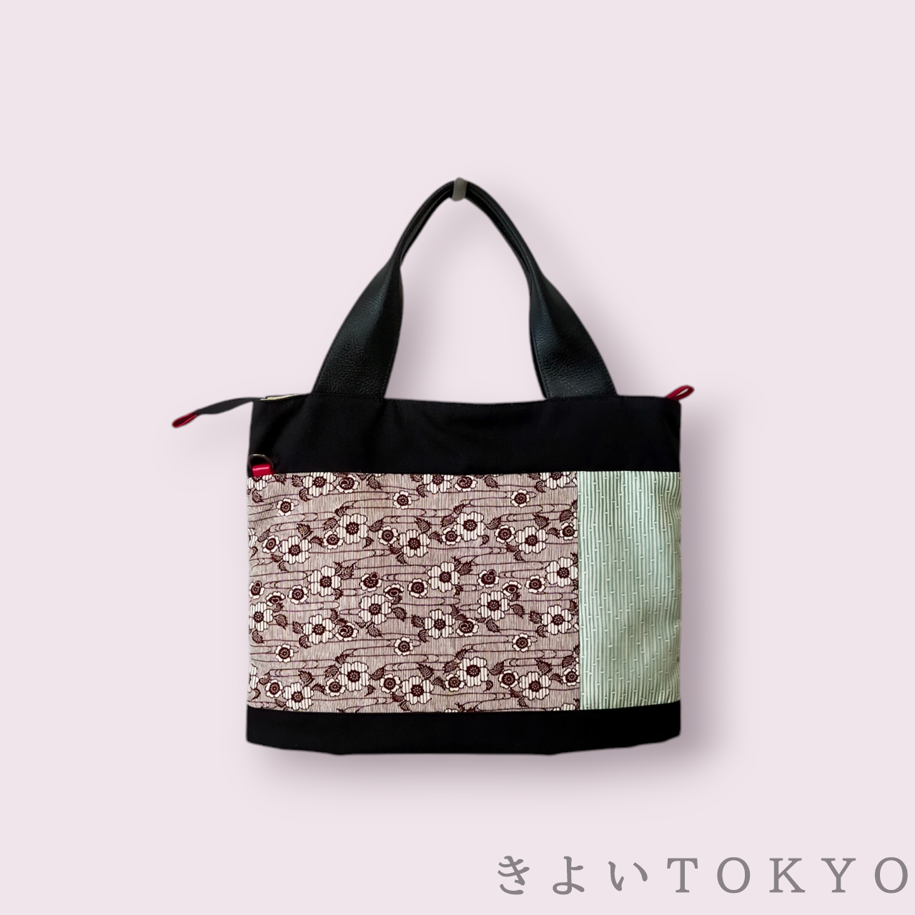 スーツケースに通せるバッグ：更紗パッチワーク【送料無料】