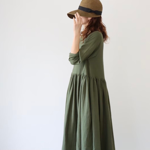 全22色】ふわふわ厚みが2倍とろみダブルガーゼギャザー 全22色】ふわふわ厚みが2倍とろみダブルガーゼギャザー