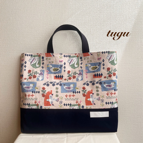 お花とことりのレッスンバッグ☆女の子 お花とことりのレッスンバッグ☆女の子