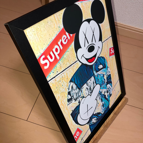 A2額装済オマージュアートインテリアポスター.#233★浮世絵ストリートタイプ SUPREME type☆オマージュアートインテリアポスター#79☆カウズ