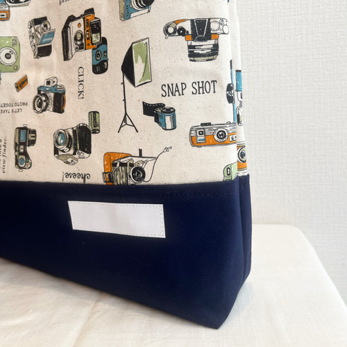 入園セット 3点｜レッスンバッグ・上履き袋・巾着袋｜レトロカメラ柄