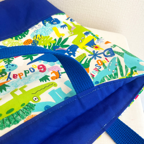 入園3点セット｜レッスンバッグ・上履き袋・巾着袋｜わくわく恐竜柄