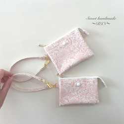 リバティ】お薬手帳・通帳ケース〜ダブルファスナーポーチ（透明窓付き