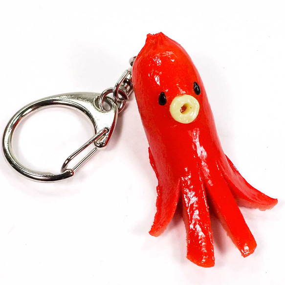 食べちゃいそうな タコさん ウインナー 食品サンプル キーホルダー ストラップ 10枚目の画像