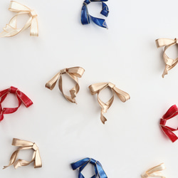 〈カラーが選べる〉たれりぼんピアス/イヤリング 2枚目の画像