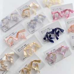 〈カラーが選べる〉たれりぼんピアス/イヤリング 3枚目の画像