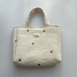 ハート刺繍ヌビバッグ　Sサイズ 7枚目の画像
