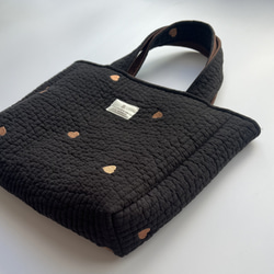 ハート刺繍ヌビバッグ　Sサイズ 5枚目の画像