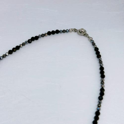 AAAトルマリンカット4mm&磁気ヘマタイト丸3mm&テラヘルツカット3mm