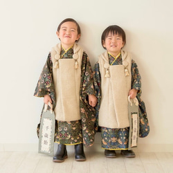 3歳着物4点セット【William Morris／いちご泥棒】 3枚目の画像