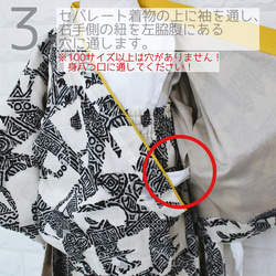 3歳着物4点セット【William Morris／いちご泥棒】 8枚目の画像