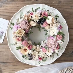 秋色紫陽花のフライングボール＊ゆらゆら癒しの小さな飾り フラワー