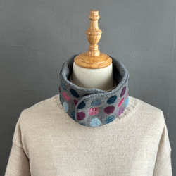 クリスマス特価●まるでカイロ●24時間つけたいネックウォーマーマフラー　カラフルドット　お子様から女性ボタンワンタッチ 11枚目の画像