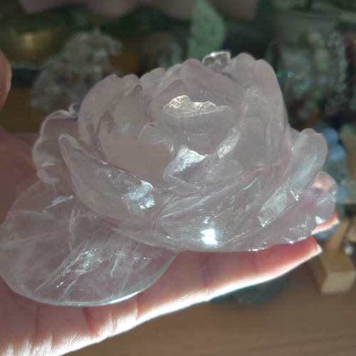 ローズクォーツ薔薇玄関リビング寝室に素敵な逸品