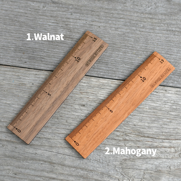 木製定規13ｃｍ 1枚目の画像