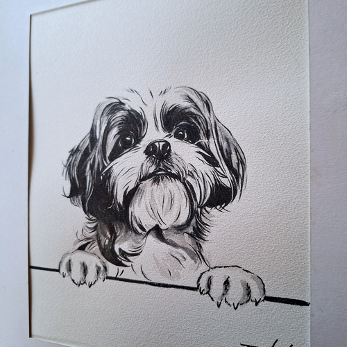 水墨画 Shih T zu(シーズー) 絵画 makochin 通販 18758266