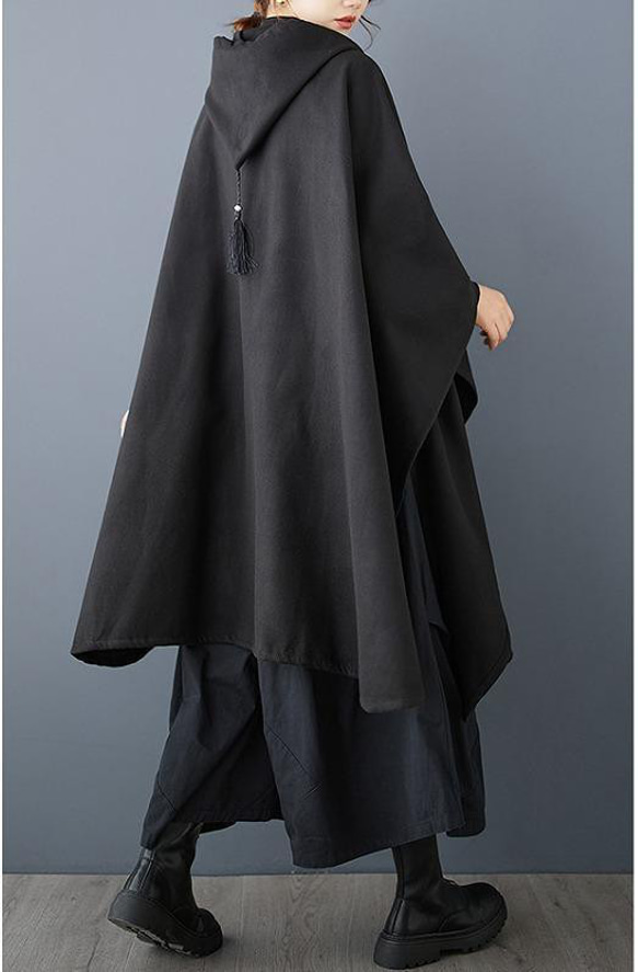 大きいサイズ コート　アウター　レディース 秋冬　フード　春 ポンチョ 長袖 2枚目の画像