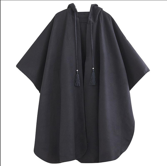 大きいサイズ コート　アウター　レディース 秋冬　フード　春 ポンチョ 長袖 10枚目の画像