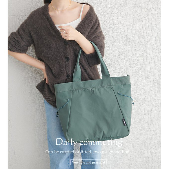 ☆オーダー むぎばに ラウンドトートバック 大きめサイズ セール】タックラウンドトート / 軽量 / 大容量バッグ（トート