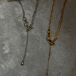 ーmix chain necklaceー　サージカルステンレス　チェーンネックレス　ネックレス　アクセサリー 2枚目の画像