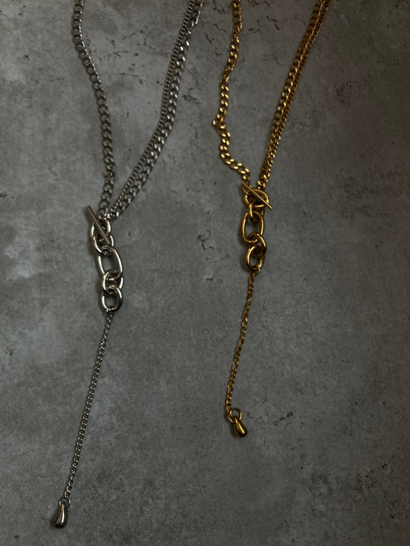 ーmix chain necklaceー　サージカルステンレス　チェーンネックレス　ネックレス　アクセサリー 6枚目の画像