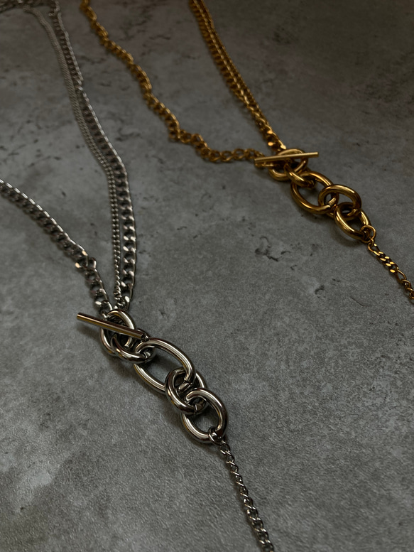 ーmix chain necklaceー　サージカルステンレス　チェーンネックレス　ネックレス　アクセサリー 7枚目の画像