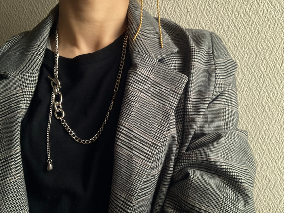 ーmix chain necklaceー　サージカルステンレス　チェーンネックレス　ネックレス　アクセサリー 10枚目の画像