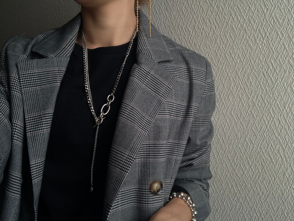 ーmix chain necklaceー　サージカルステンレス　チェーンネックレス　ネックレス　アクセサリー 12枚目の画像