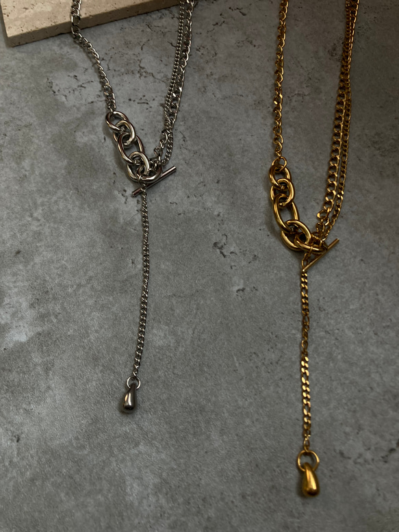 ーmix chain necklaceー　サージカルステンレス　チェーンネックレス　ネックレス　アクセサリー 3枚目の画像