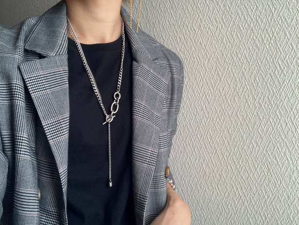 ーmix chain necklaceー　サージカルステンレス　チェーンネックレス　ネックレス　アクセサリー 13枚目の画像