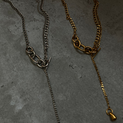 ーmix chain necklaceー　サージカルステンレス　チェーンネックレス　ネックレス　アクセサリー 5枚目の画像