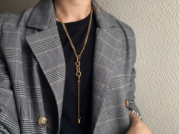 ーmix chain necklaceー　サージカルステンレス　チェーンネックレス　ネックレス　アクセサリー 20枚目の画像