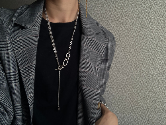 ーmix chain necklaceー　サージカルステンレス　チェーンネックレス　ネックレス　アクセサリー 11枚目の画像