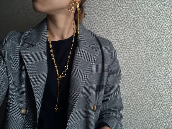 ーmix chain necklaceー　サージカルステンレス　チェーンネックレス　ネックレス　アクセサリー 4枚目の画像