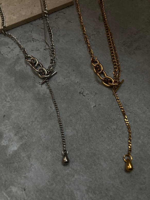 ーmix chain necklaceー　サージカルステンレス　チェーンネックレス　ネックレス　アクセサリー 9枚目の画像