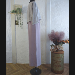 繊細さんのためのシルクパンツ　パープル 2枚目の画像