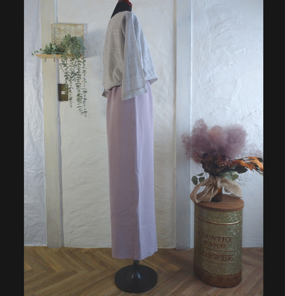 繊細さんのためのシルクパンツ　パープル 2枚目の画像