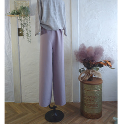 繊細さんのためのシルクパンツ　パープル 3枚目の画像