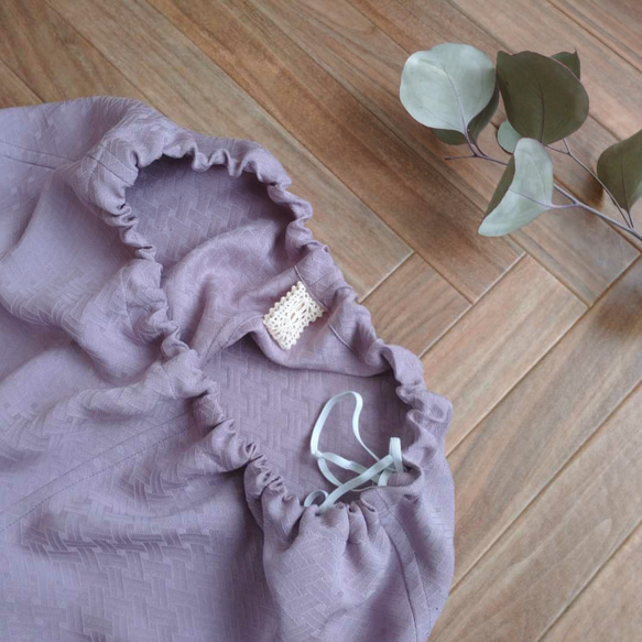 繊細さんのためのシルクパンツ　パープル 5枚目の画像