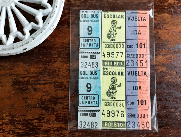 30枚【X】アルゼンチンVintageバスチケット　DA-BTA083 2枚目の画像