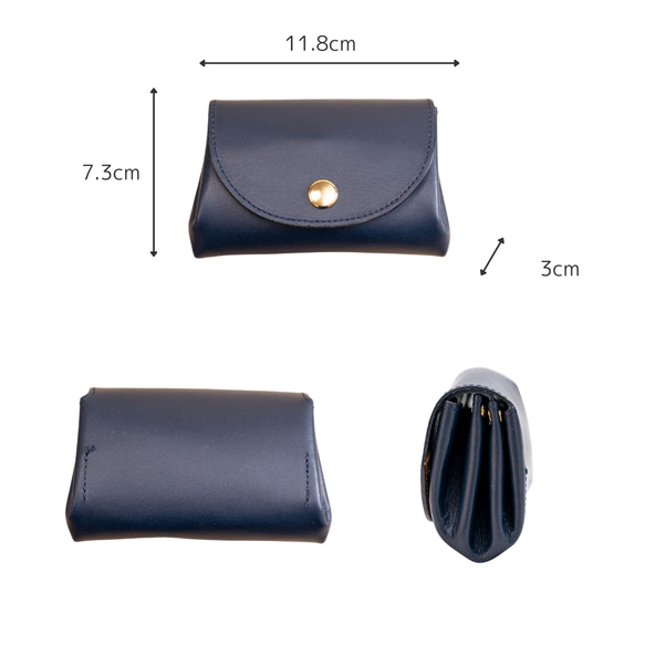 小さな革財布 MINI-MARU／本革／日本製【納期1～30日以内発送】 18枚目の画像
