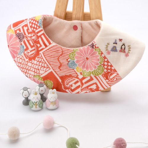 お内裏様とお雛様の和柄スタイ スタイ・よだれかけ のやぎ 通販