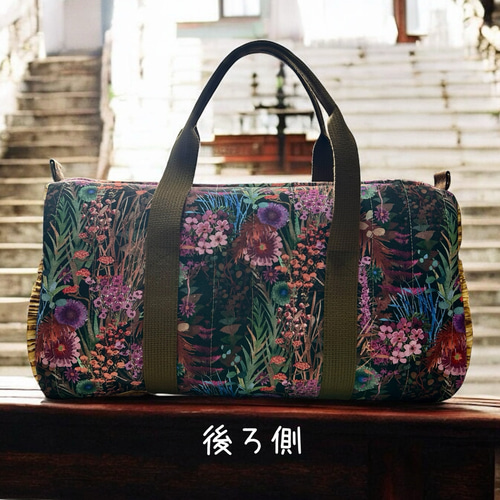 LIBERTYリバティ 国産11号帆布生地・多肉植物柄＜Tresco＞トレスコ黒を