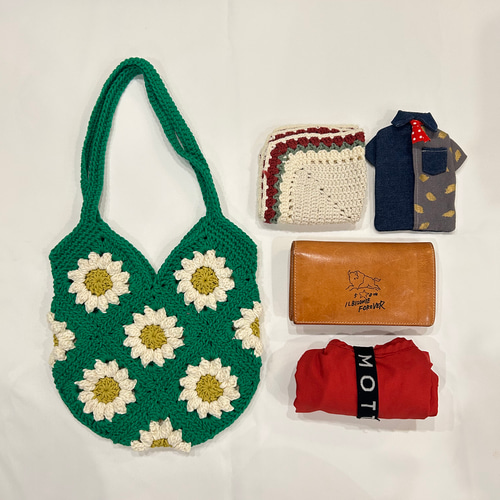 編みぐるみ　花　コットンバッグ6点 楽天市場】○編み針セット○あみぐるみが編みたくなる糸で花